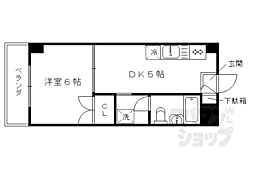 Ｒｏｙａｌ　Ｃｉｔｙ　桂 2階1DKの間取り