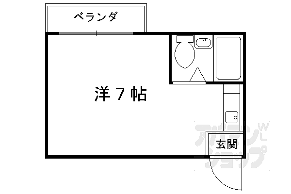 コーポ東代 203｜京都府京都市西京区川島東代町(賃貸マンション1R・2階・16.00㎡)の写真 その2