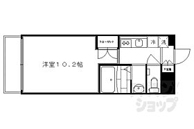 京都府京都市右京区西院月双町（賃貸マンション1K・4階・27.81㎡） その2