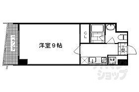 京都府京都市右京区西京極畔勝町（賃貸マンション1K・6階・27.40㎡） その2