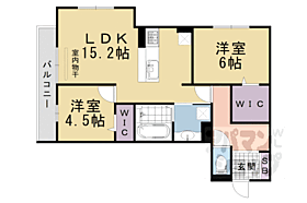 エトワール大山崎 102 ｜ 京都府乙訓郡大山崎町大山崎藤井畑（賃貸アパート2LDK・1階・63.53㎡） その2