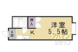テラスワン17 1Kの間取図画像