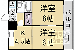 メゾン・ド・シプレ 2階2Kの間取り