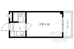 グランデール・サン 1Kの間取図画像
