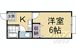 一谷ハイツ 1Kの間取図画像