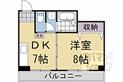 ネオハイム松尾 1DKの間取図画像