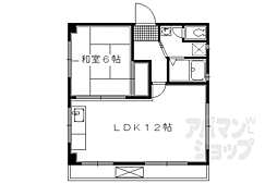 西馬マンション 1LDKの間取図画像