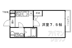 JR山陰本線 花園駅 徒歩11分の賃貸アパート 1階1Kの間取り
