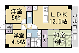 JR東海道・山陽本線 向日町駅 徒歩29分の賃貸マンション 4階3LDKの間取り