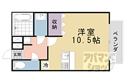 アムール西桂 1階1Kの間取り