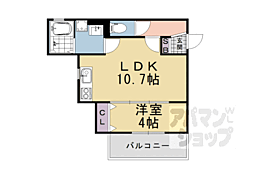 Parks長岡京 1LDKの間取図画像