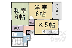 マンション角屋 3階2Kの間取り