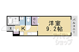 ヒルバレイ 1Kの間取図画像