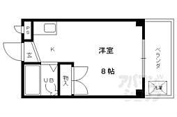 サンアヴェニュー長岡京 1Kの間取図画像