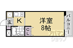 nフラット ワンルームの間取図画像