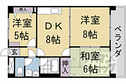今井ドゥーズィエムマンション 3DKの間取図画像