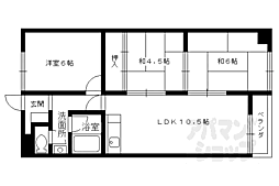 コーポ中小路 3LDKの間取図画像