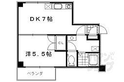 テアトリーノ長岡京 1DKの間取図画像