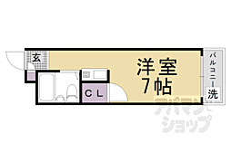 エスタシオン 1Kの間取図画像
