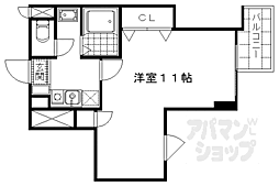 メゾンカルム 1Kの間取図画像