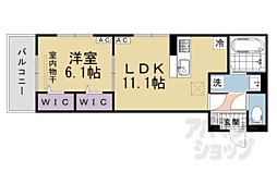 GRAMM下津林WEST 1LDKの間取図画像