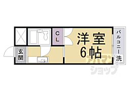 桂川マンション 1Kの間取図画像
