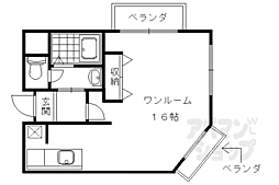 第5コーポ中川 ワンルームの間取図画像