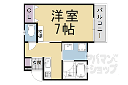 ネクストライフ桂駅 1Kの間取図画像