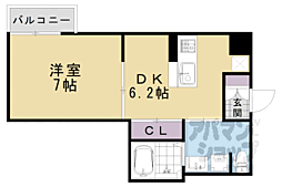 ジニア 1DKの間取図画像
