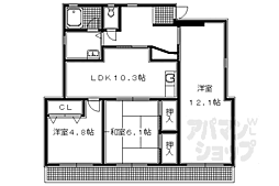 フラットエイト 4LDKの間取図画像