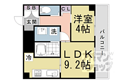 メゾンドゥレテューディヤン浩栄 1LDKの間取図画像