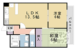 アーバンハイツ苔寺 2LDKの間取図画像