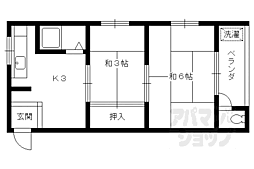 藤井荘 2Kの間取図画像