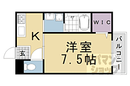 グランドール 1Kの間取図画像