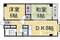 ヴィラたみあき 2LDKの間取図画像