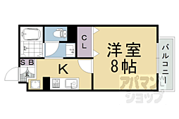 ビュー・バロック 1Kの間取図画像