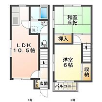 コーポリプルス　B棟 1 ｜ 三重県津市河芸町上野（賃貸テラスハウス2LDK・2階・54.24㎡） その2