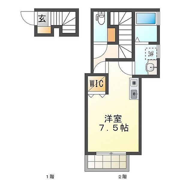 REAL BLOSSOM IV 103｜三重県津市大谷町(賃貸アパート1R・2階・23.18㎡)の写真 その2