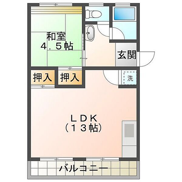 新町ハイツ 105｜三重県津市南新町(賃貸マンション1LDK・1階・43.00㎡)の写真 その2