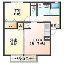 ＬａＦｏｒｅｔ結城　Ｃ 202 ｜ 三重県津市阿漕町（賃貸アパート2LDK・2階・48.57㎡） その2