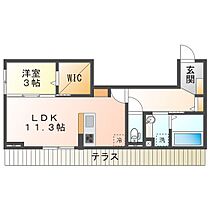 ディーシャンブル　南丸之内D 102 ｜ 三重県津市南丸之内（賃貸マンション1LDK・1階・43.36㎡） その2