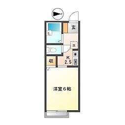 ストラトフォレスト 1Kの間取図画像
