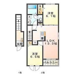 ラルース　Ａ 2階