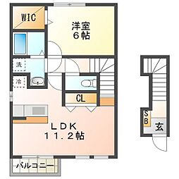 ノーススリーA 1LDKの間取図画像