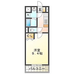 メゾン・ド・ルミエール 1Kの間取図画像