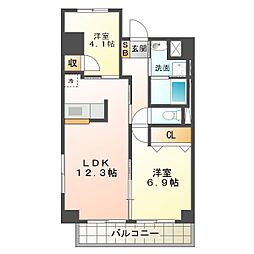 グランステージU 2LDKの間取図画像