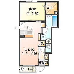 アルシオーネ 1LDKの間取図画像