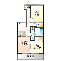 クレールシャンブル2 2LDKの間取図画像