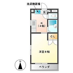 サニータウン 1Kの間取図画像