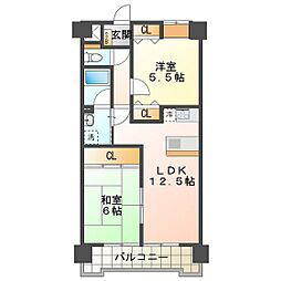 ル・ド・ソレイユ菰野 2LDKの間取図画像